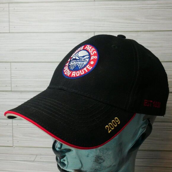 White Pass Yukon Route Skagway Alaska Adjustable Cotton Black Ball Cap Hat 2009 - Picture 1 of 8